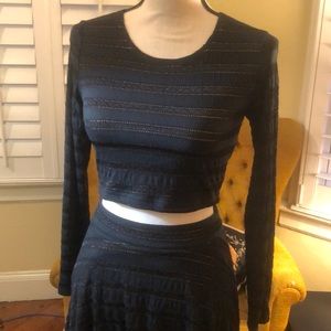 Wyldr set of crop top and mini skirt Revolve xs